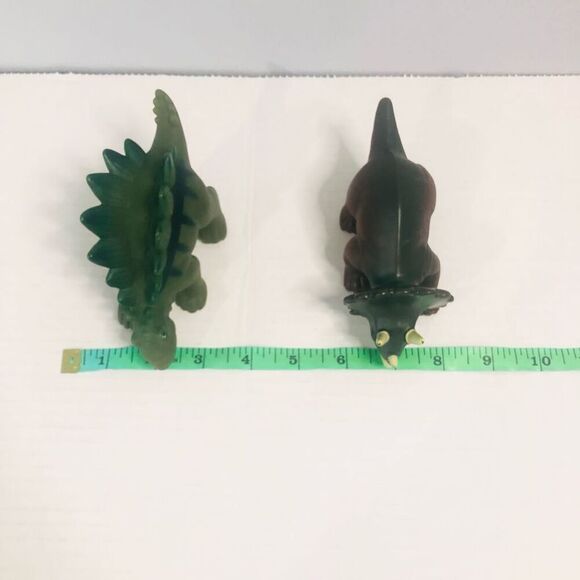 dinosaurs 5 inch trisauratops and stegosaurus prehistoric lot of 2 toys - Picture 3 of 5